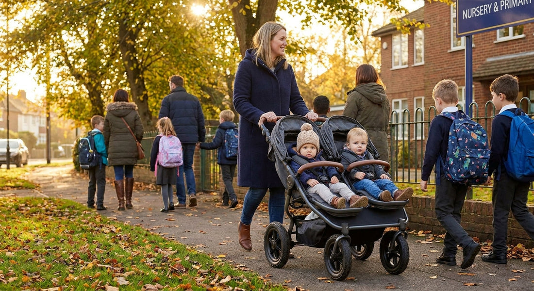 Double pushchairs for the nursery school run