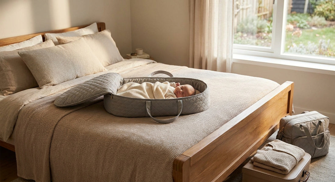 Portable baby nests for visiting family overnight