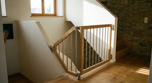 Stair gates for awkward or angled staircases