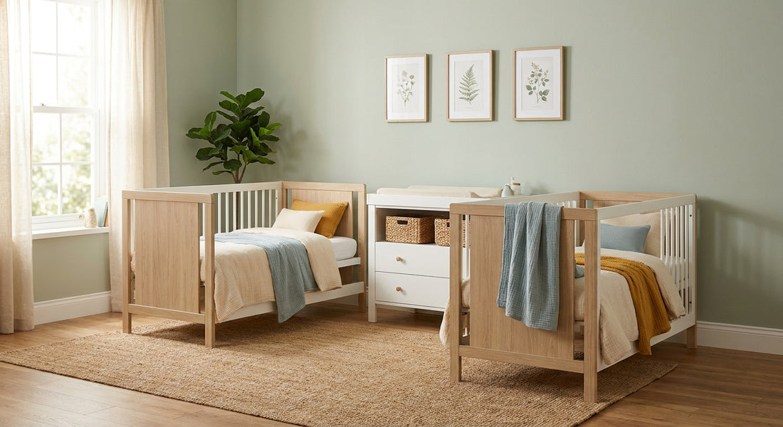 Cot beds for twins sharing a nursery