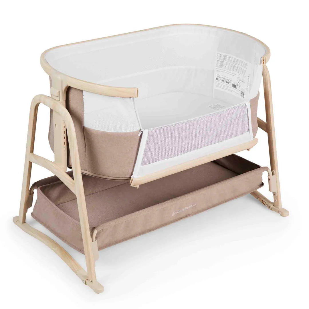 Ickle Bubba Bubba&Me Luxe Bedside Crib - Biscuit