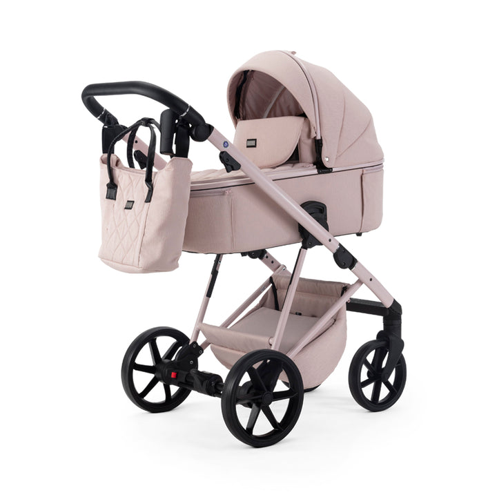 Mee-Go Milano Natura 4in1 Travel System Inc Spin Car Seat + Isofix Base – Rose