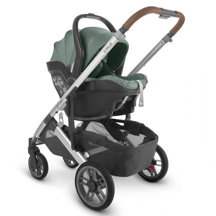 Uppababy Cruz V2 Pushchair + Carrycot + Mesa + Base i-Size Travel System - Emmett Sage Green Melange