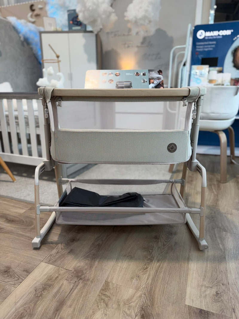 EX DISPLAY Maxi Cosi Iora Air Bedside Crib - Classic Beige