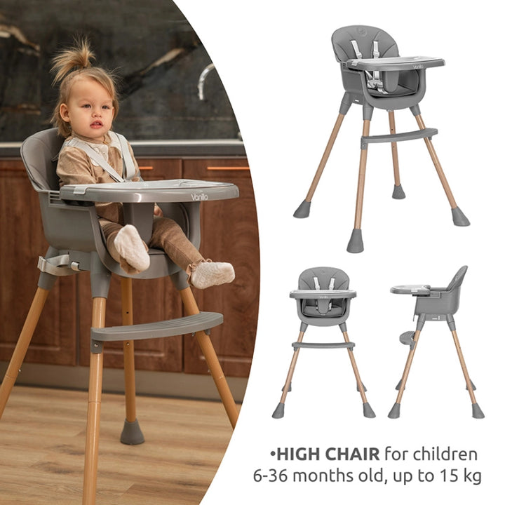 Lorelli Vanilla 3in1 Baby Highchair - Beige
