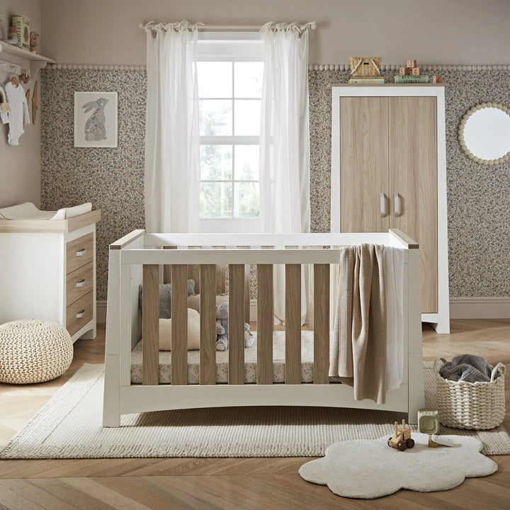 Cuddleco Ada 3 Piece Nursery Furniture Set - White & Ash