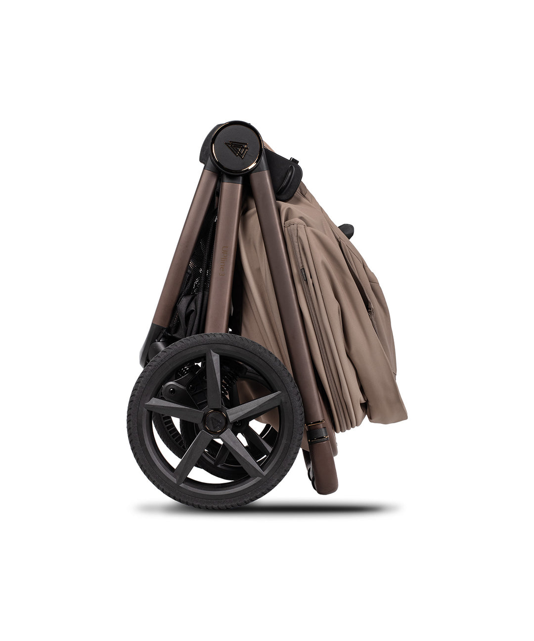 Venicci Upline3 Travel System Inc Tiago Car Seat & 360 Base 16 Piece Ultimate Bundle - Sand
