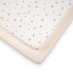 CuddleCo 2 Pack Cot Bed Sheets - Ditsy Cherry