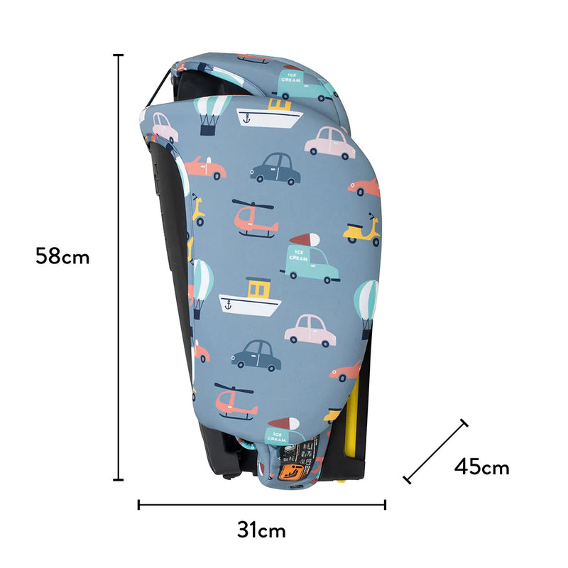 Cosatto On The Go i-Size Travel Car Seat - Itchy Feet Sky