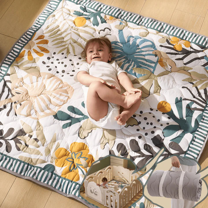 Momcozy Baby Portable Play Mat - Green Forest