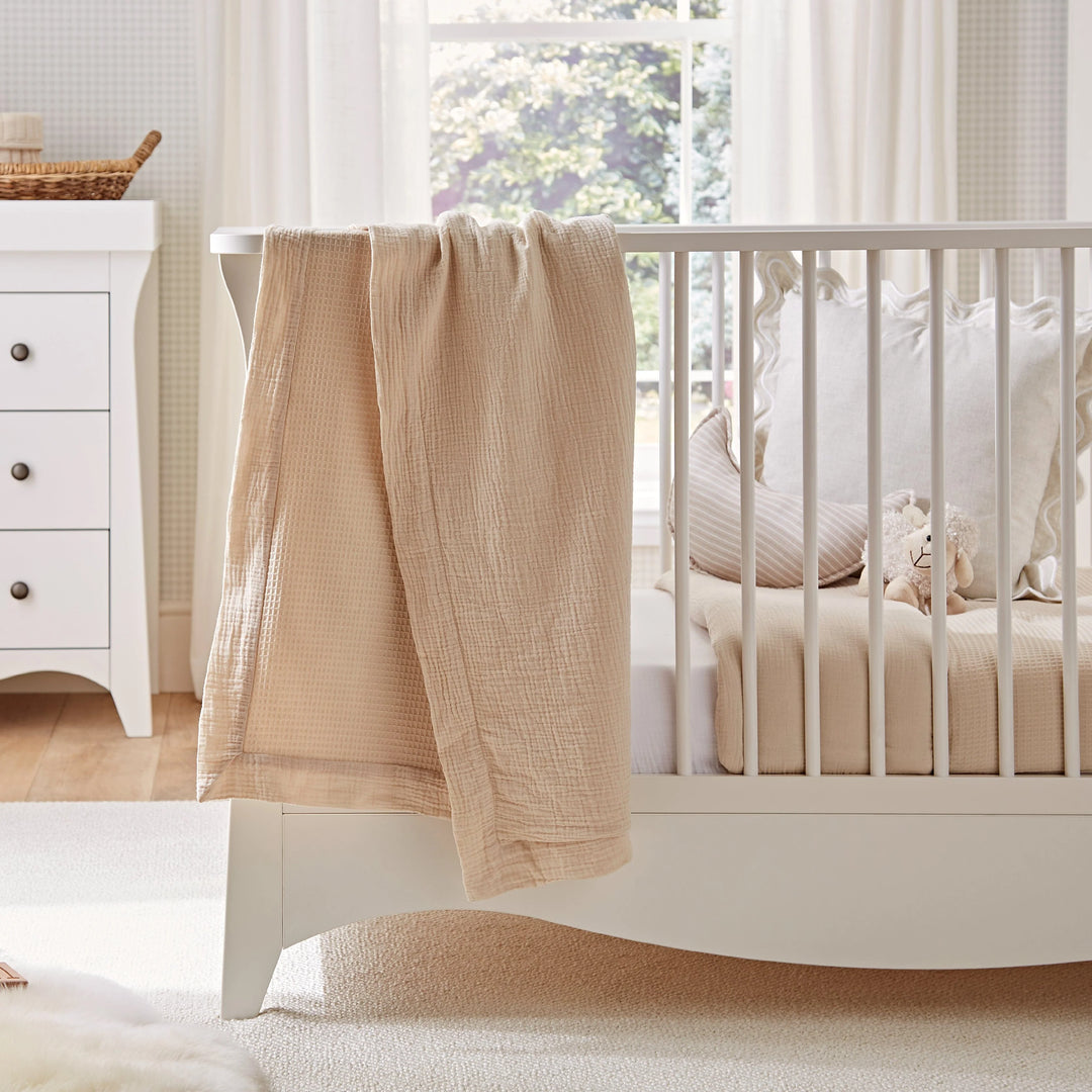 CuddleCo Cot Bed Quilt - Cashmere Waffle