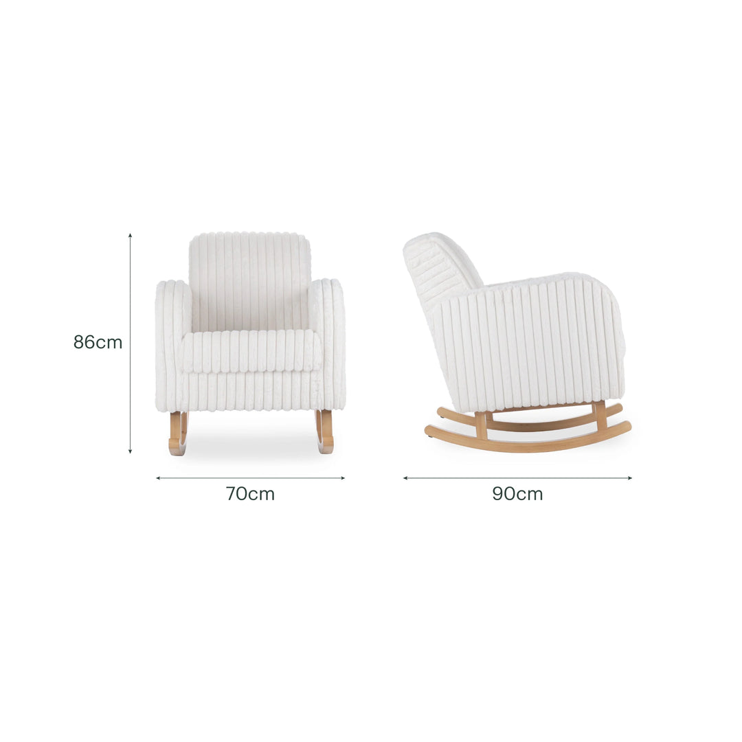 CuddleCo Etta Faux Fur Nursing Chair - Cream