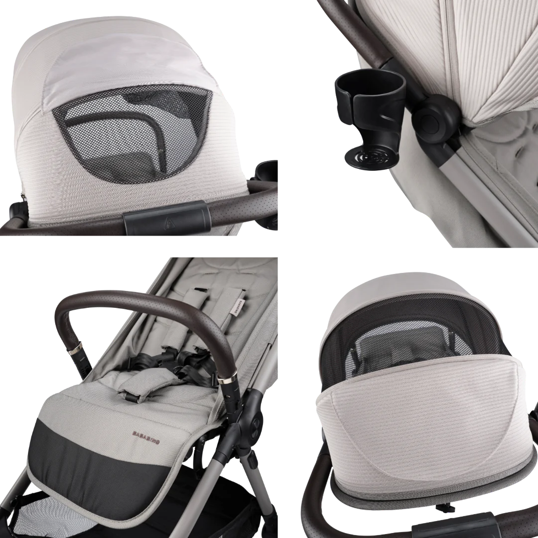 Bababing Ori Auto Fold Compact Stroller - Almond + FREE Sorm Backpack