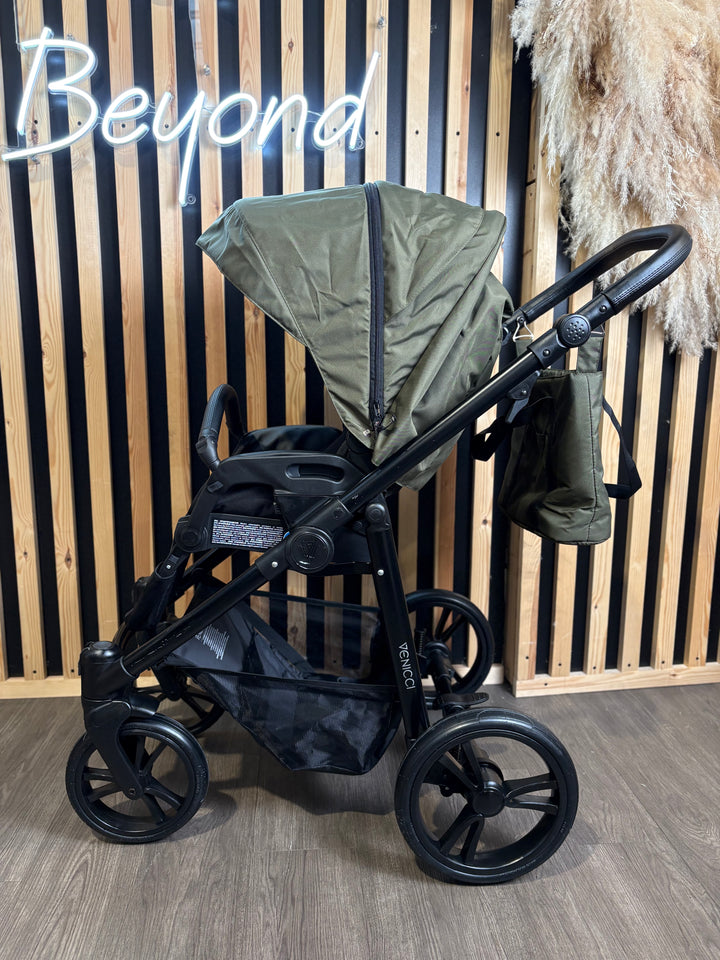 EX DISPLAY Venicci Genesis Pram + Pushchair - Olive