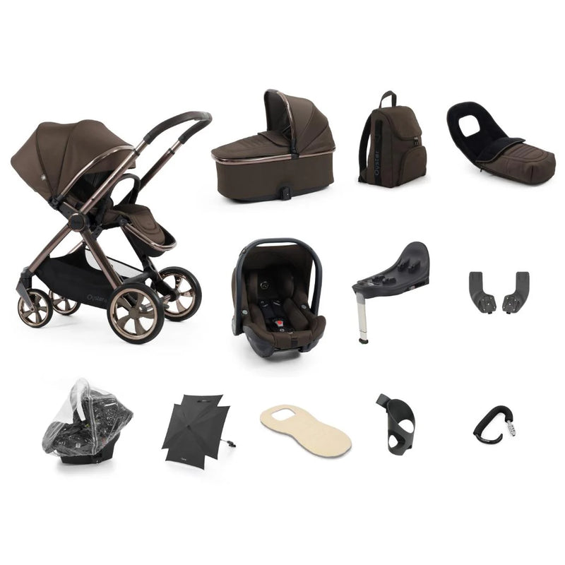 Oyster4 Travel System Bundle Inc Capsule Car Seat - Chocolate Velvet