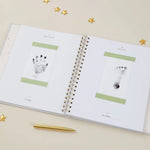 Blush & Gold My Baby Book - Baby Record Book - Misty Grey