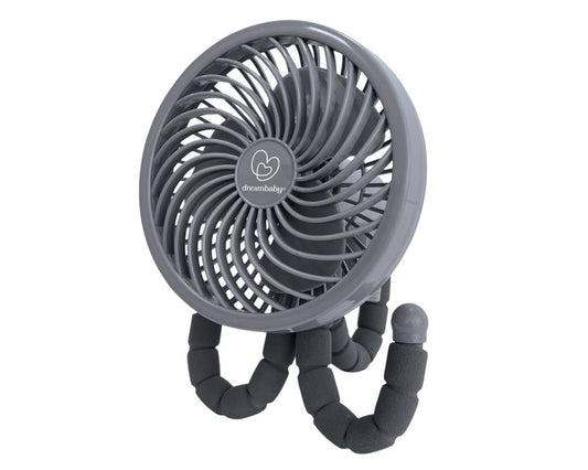Dreambaby Smart Grip Fan With Cover - Grey