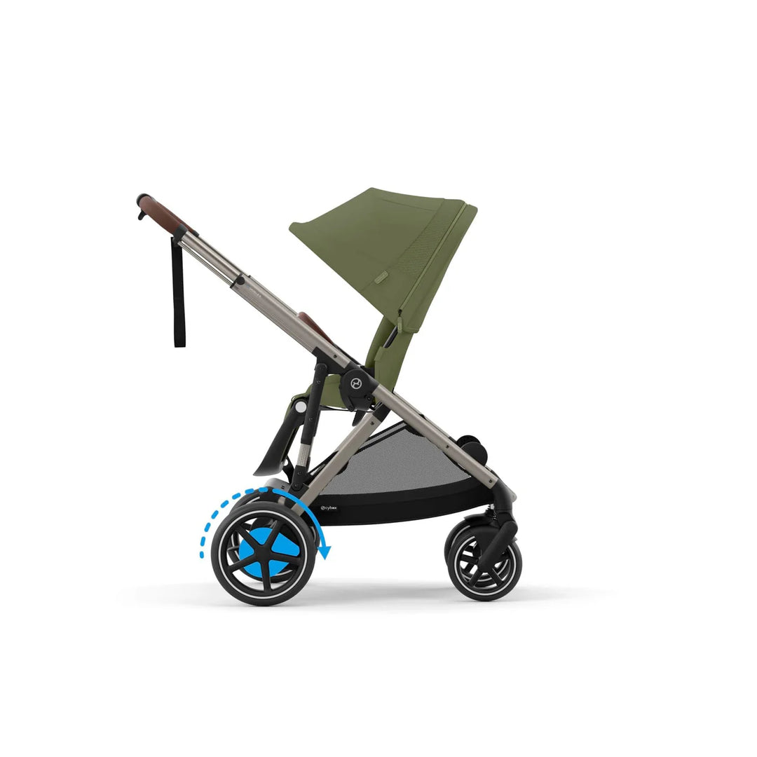 Cybex eGazelle S Double Pushchair - Taupe/Moss Green