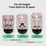 My Babiie MBCS200 Spin R129 Car Seat with Top Tether - Pink Leopard