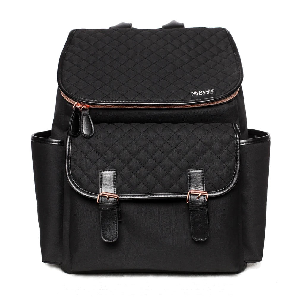 My Babiie Backpack Changing Bag - Black Quilted
