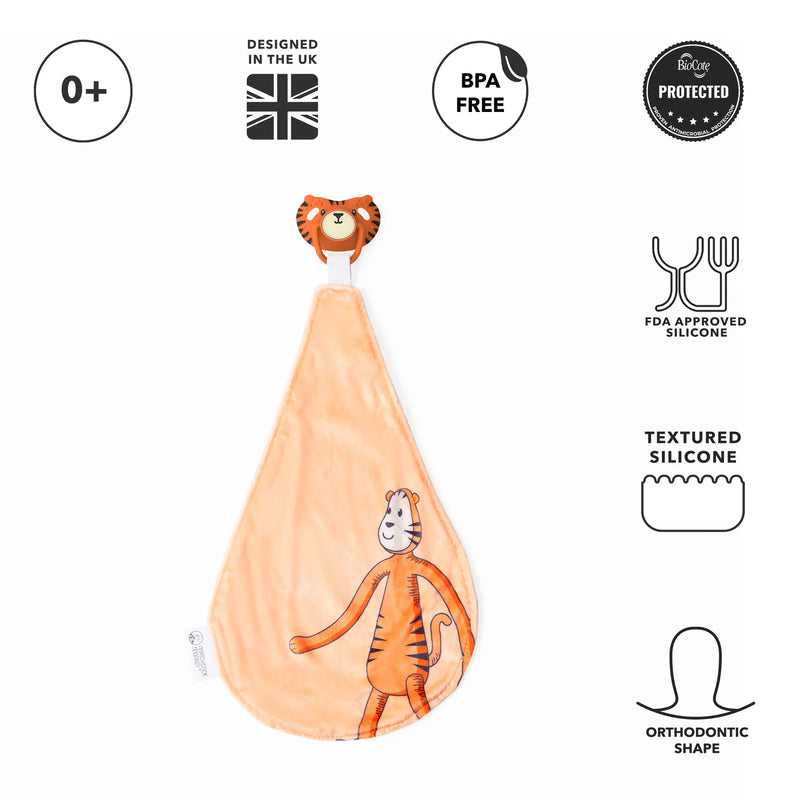 Matchstick Monkey All-In-1 Soother & Comforter - Tiger