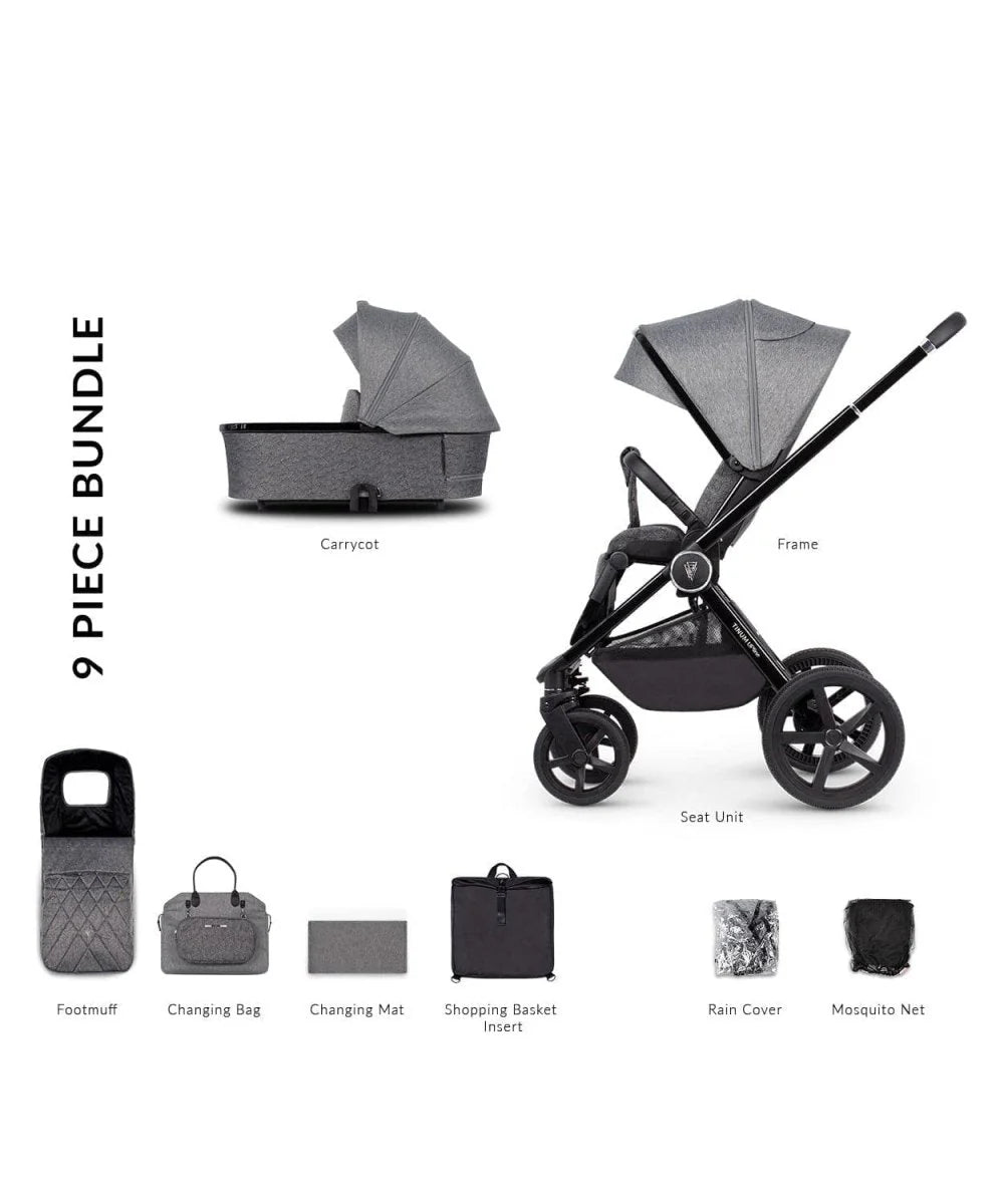 Venicci Tinum Upline 2 In 1 Pram Pushchair - Slate Grey