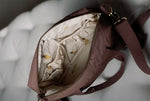 Ralphie Bear Quilted Stroller Bag - Brown/Pears Print