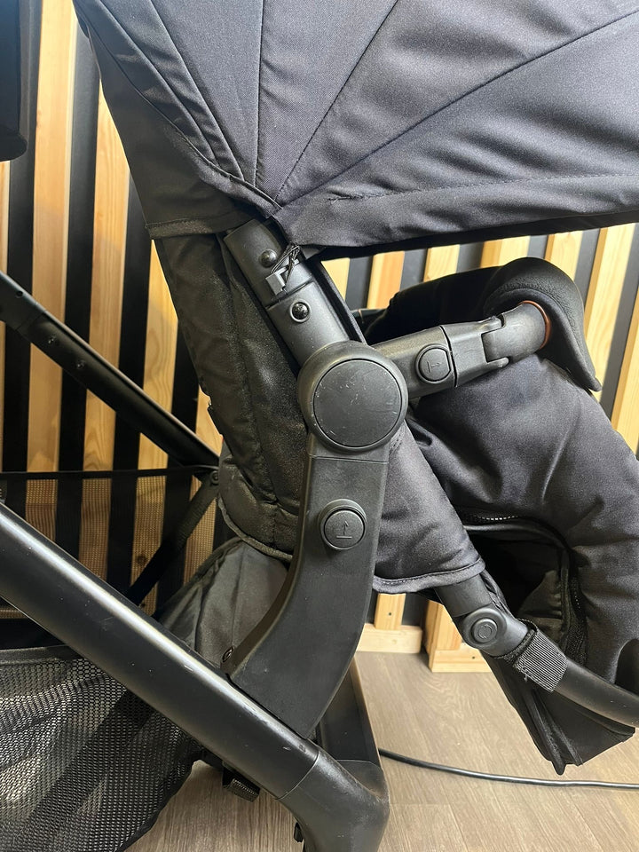 PRE LOVED Ickle Bubba Virgo Double Pushchair Bundle - Black