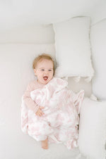 The Gilded Bird Spring Toile Pink Bamboo Baby Blanket