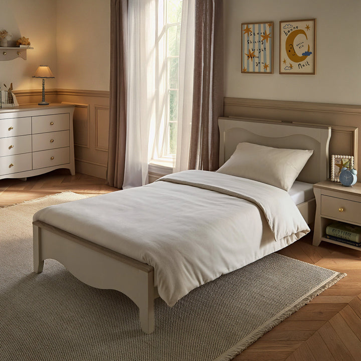 CuddleCo Clara Single Bed - Cashmere & Ash