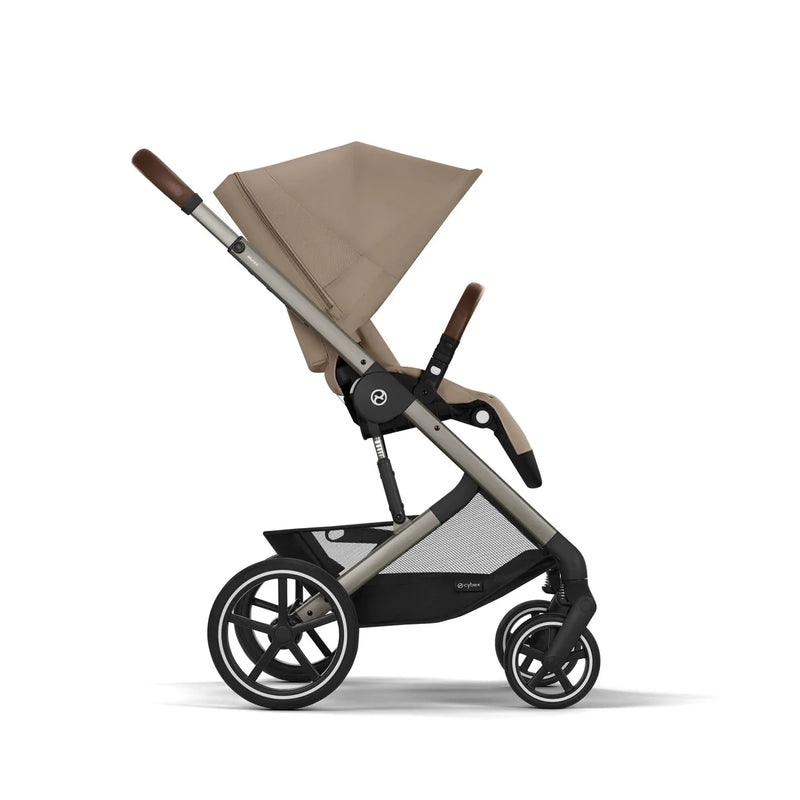 Cybex Balios S Lux Essential Bundle Inc Gold Footmuff - Almond Beige