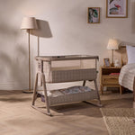 Tutti Bambini Cozee Sense Bedside Crib - Soft Walnut/Cocoa