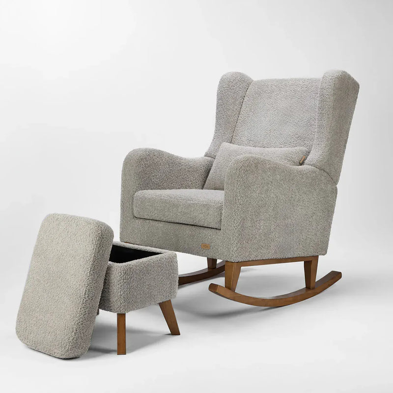 Tutti Bambini Harper Rocking Chair & Footstool - Cloud Grey