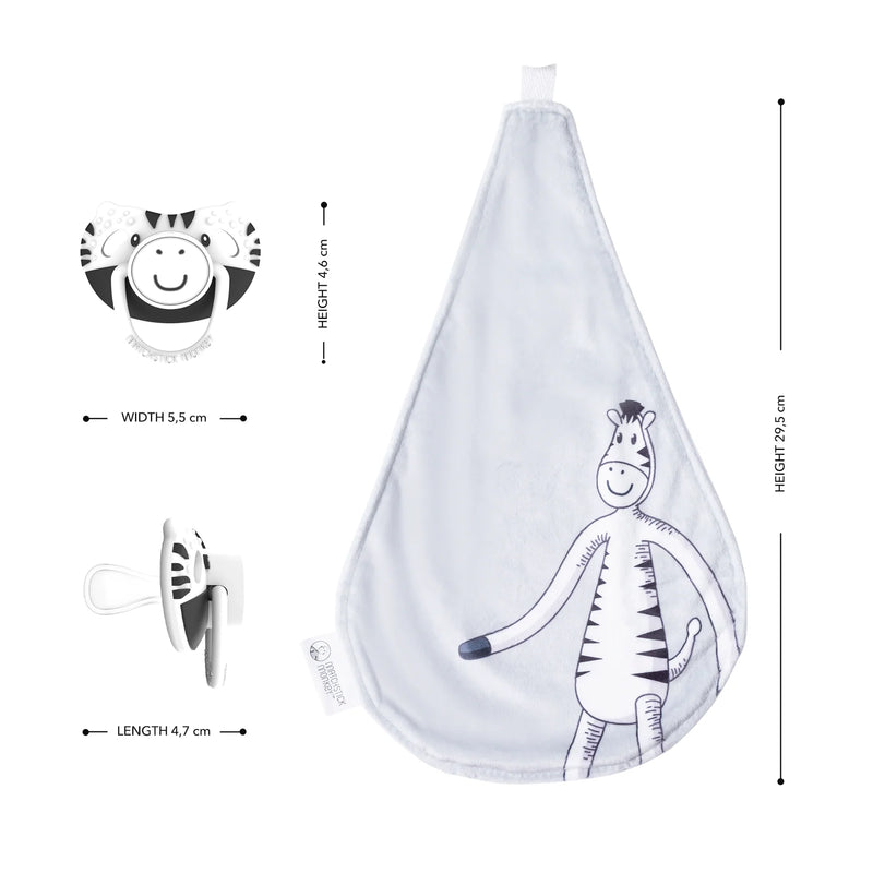 Matchstick Monkey All-In-1 Soother & Comforter - Zebra