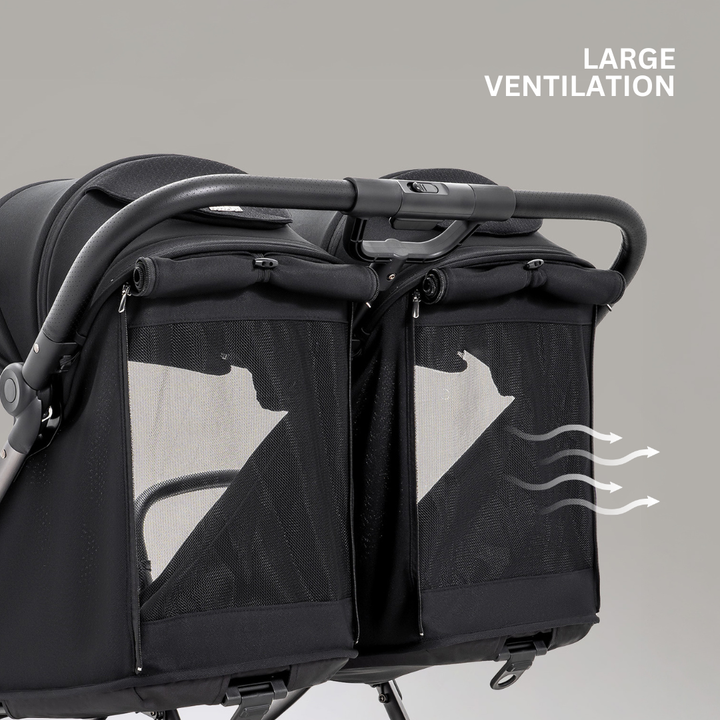 JoviKids Ayla Compact Twin Pushchair - Black