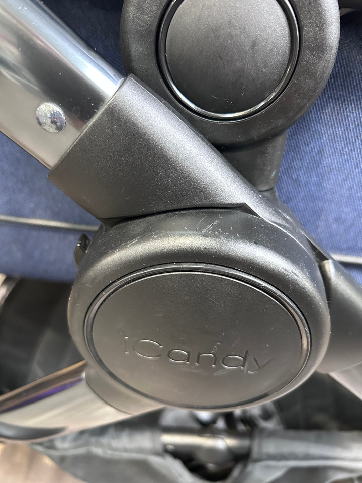 PRE LOVED iCandy Peach 6 Travel System - Navy Twill