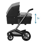 Maxi-Cosi Fame Pebble 360 8 Piece Complete Travel System Bundle - Twillic Black/Black