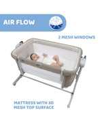 Chicco Next2Me Magic Evo Bedside Crib - Desert Taupe