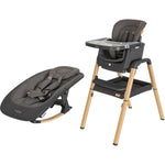 Tutti Bambini 2in1 Nova Highchair/Rocker Bundle - Grey/Oak