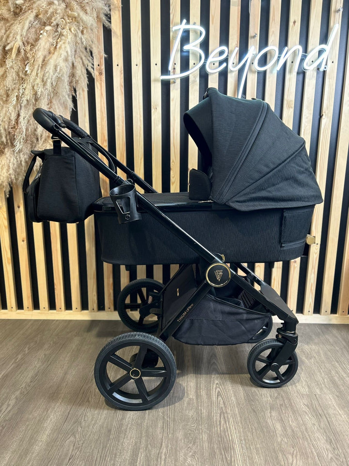 PRE LOVED Venicci Tinum Upline Travel System - All Black