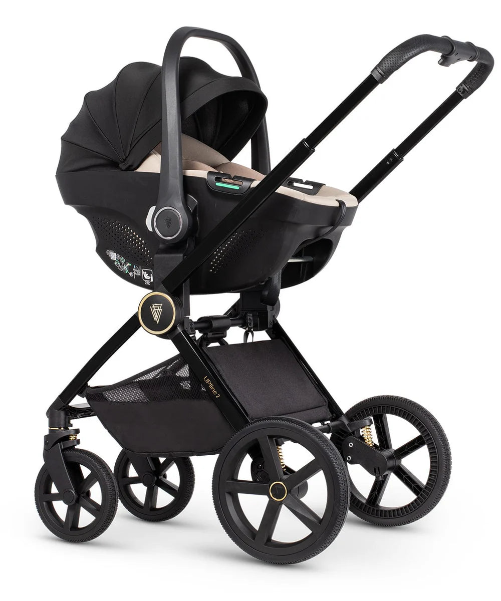 Venicci Upline2 4in1 Travel System Inc 360 Base - All Black