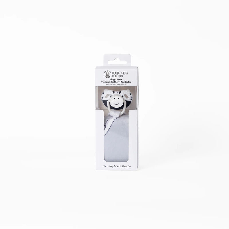 Matchstick Monkey All-In-1 Soother & Comforter - Zebra