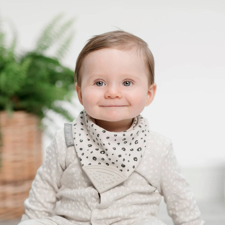 Cheeky Chompers Neckerchew Teething Dribble Bib - Leopard Spot
