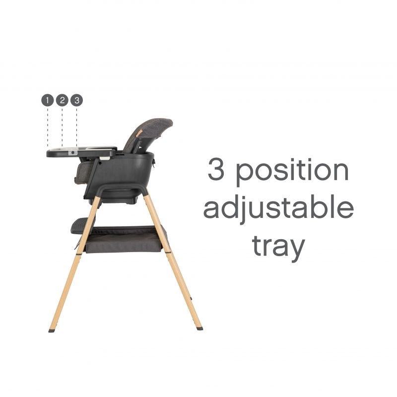 Tutti Bambini 2in1 Nova Highchair/Rocker Bundle-Oak/Grey