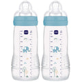 MAM Bottle Easy Active 330Ml Twin Pack - Clear Blue