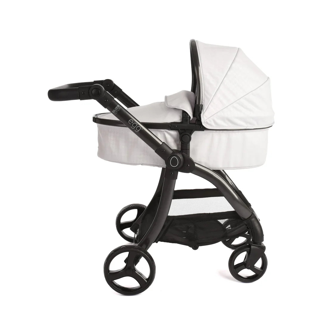 egg Dolls Pram by Roma - Houndstooth Silver