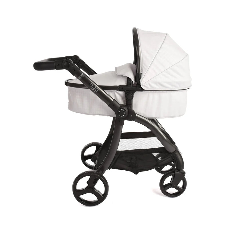 egg Dolls Pram by Roma - Houndstooth Silver