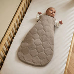 The Little Green Sheep Organic Quilted Baby Sleeping Bag - Truffle with Cocoa - 2.5 Tog