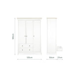 CuddleCo Clara Luxe 3 Piece Furniture Set - White & Ash