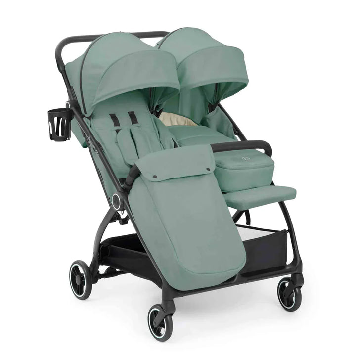 Ickle Bubba Aries Double Prime Autofold Stroller Bundle - Sage Green